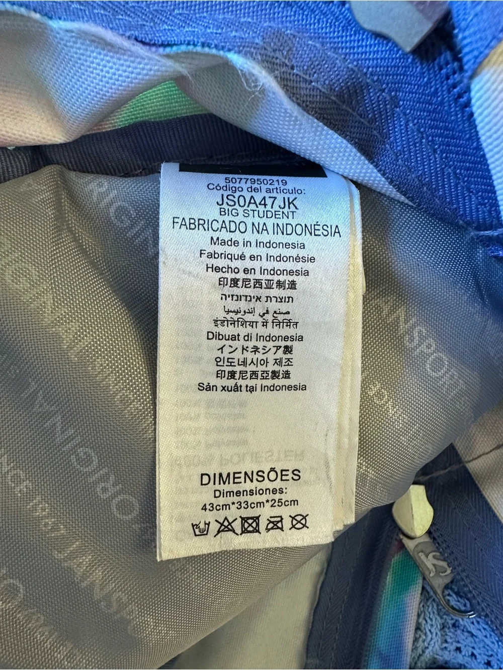 JANSPORT Tie Dye Print Big Student Backpack